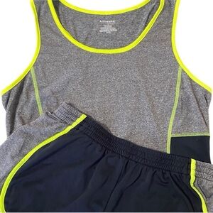 Active Wear• Athletic Set• Gray/Black/Neon
